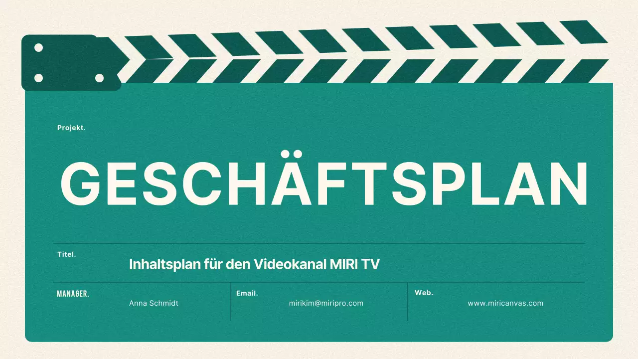 Vintage Video Content Brief in Grün und Beige