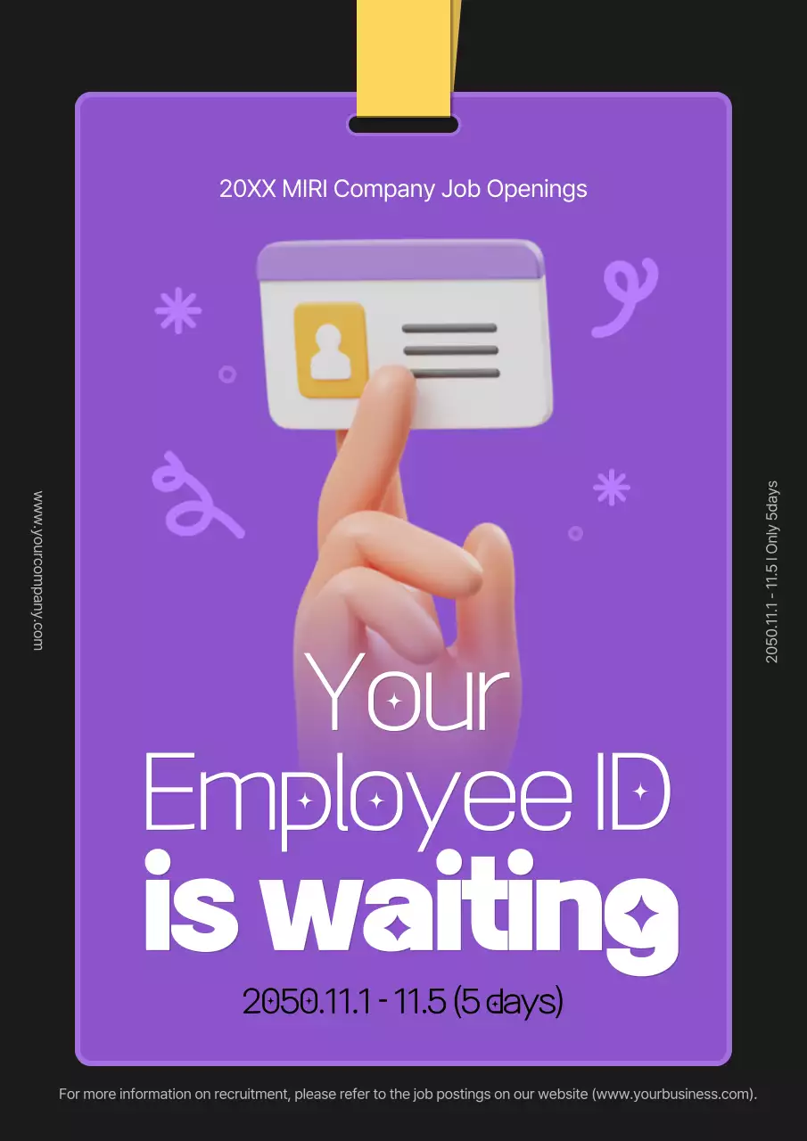 Purple Modern Job Posting Poster