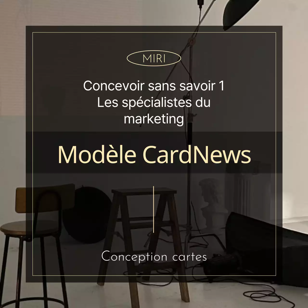 Matériel de formation avec fond photographique minimaliste noir et beige