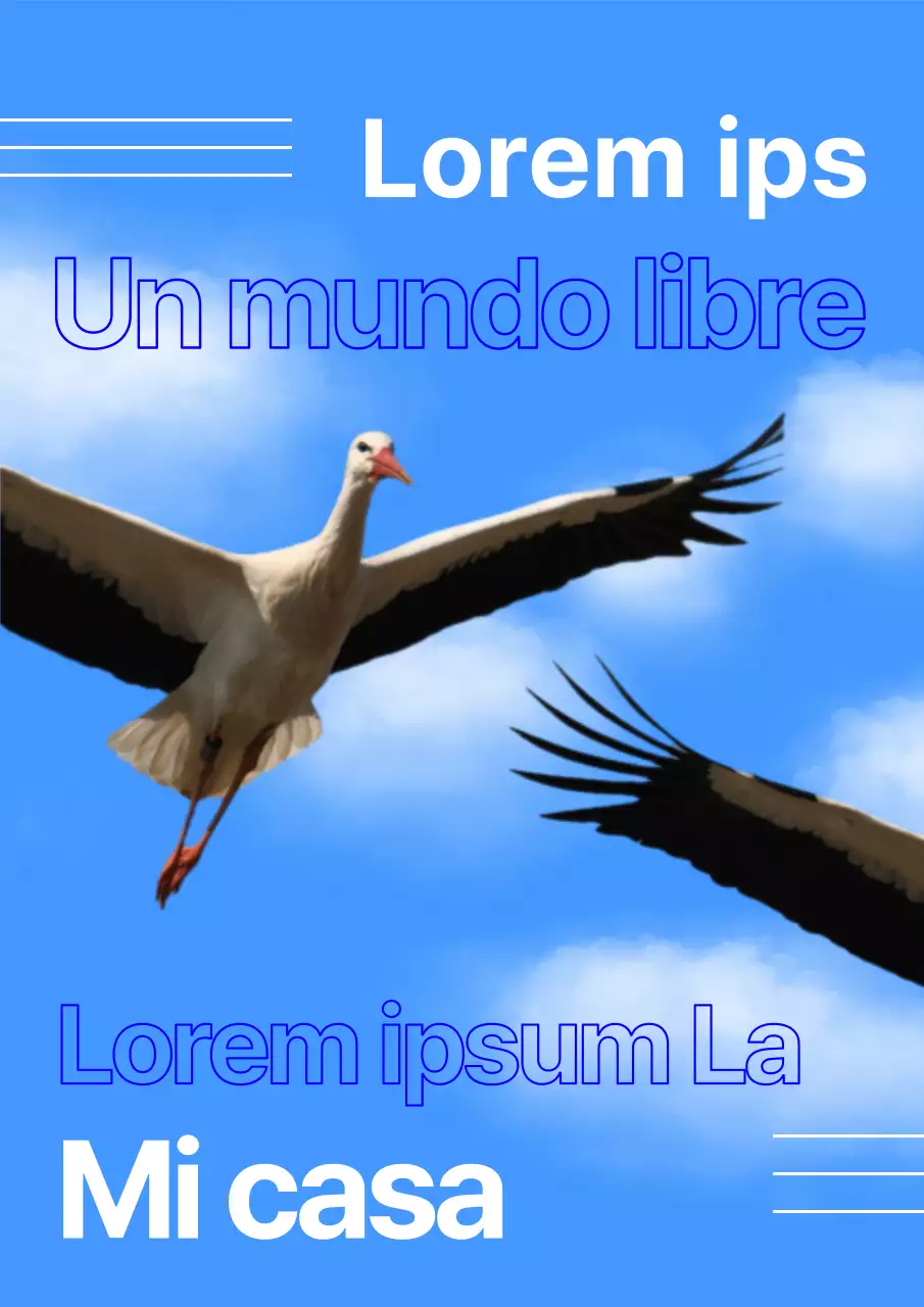 Un recurso educativo medioambiental retro en azul y blanco sobre las aves migratorias