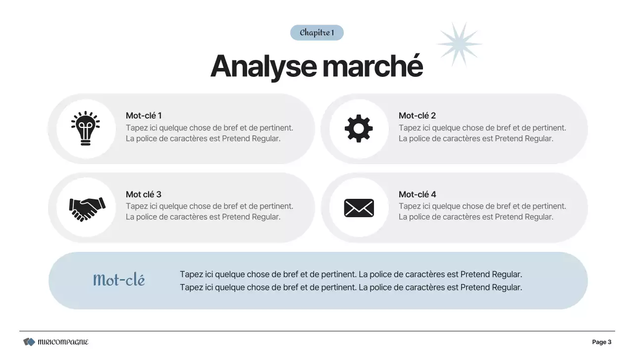 Un plan d'affaires simple en gris et blanc