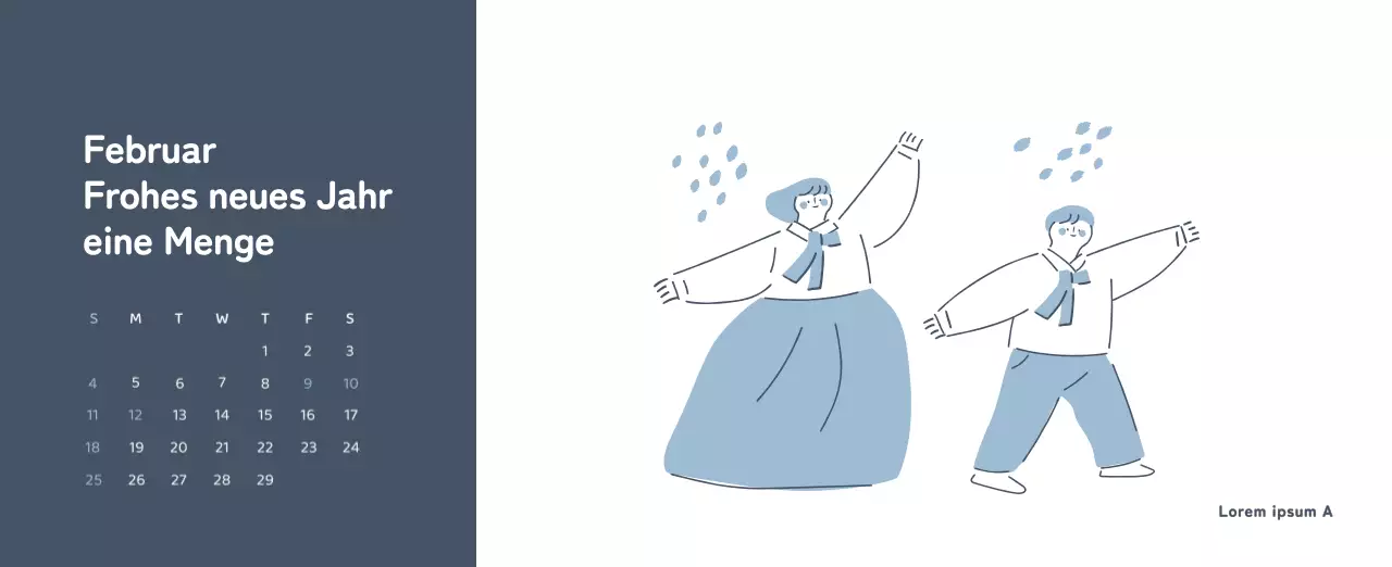 Ein Kalender mit farbenfrohen, emotionalen Illustrationen