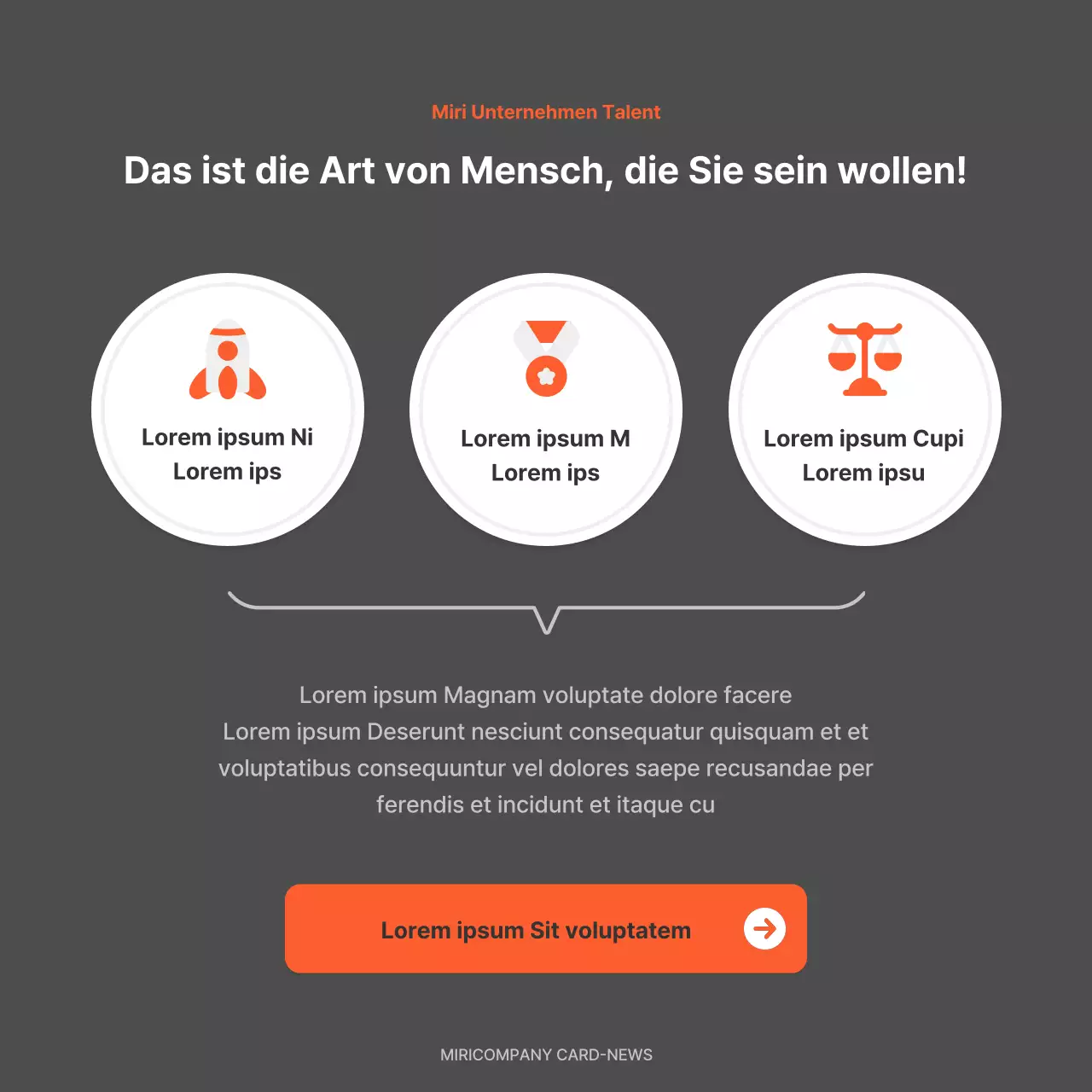 Eine einfache Stellenanzeige eines Unternehmens in Rot und Grau