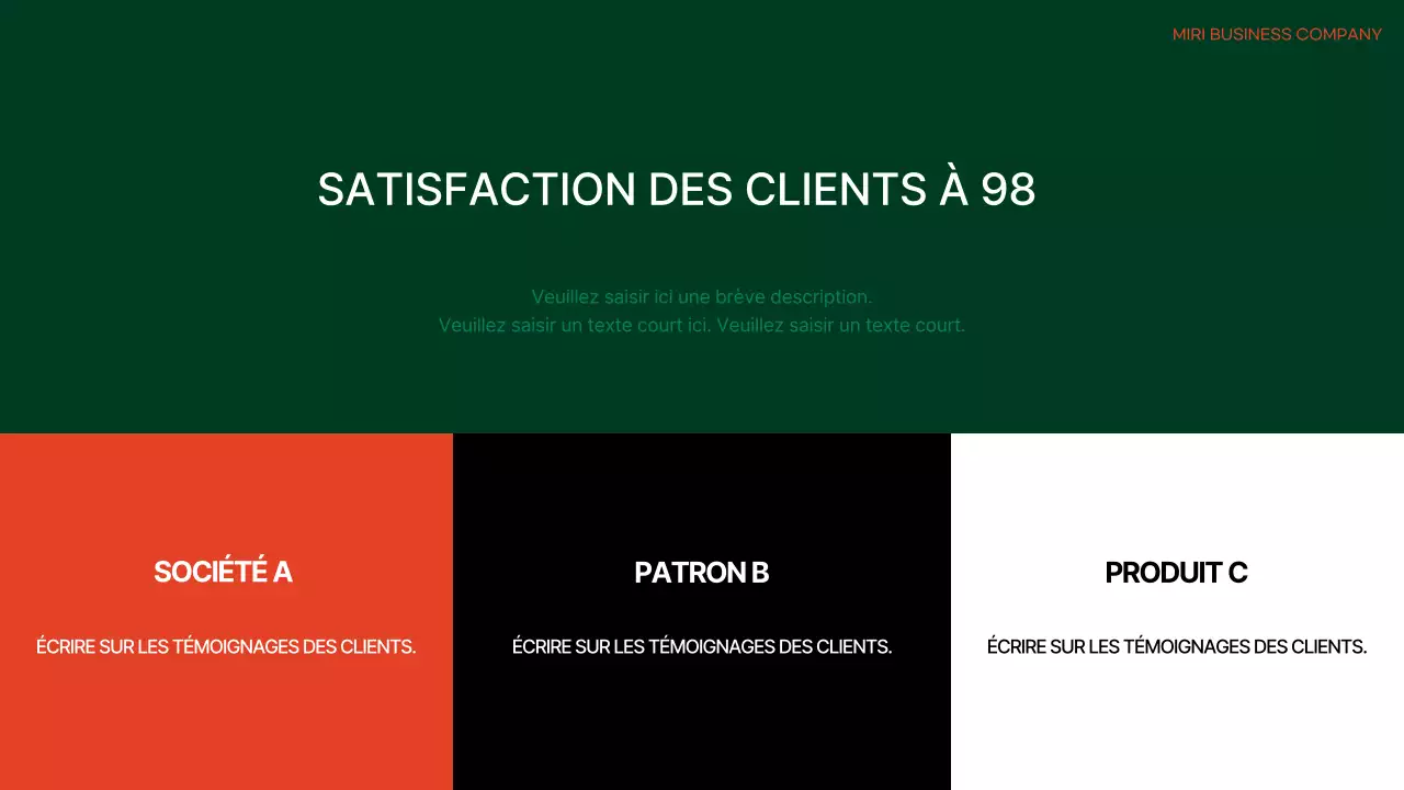 Ordre du jour simple en orange et vert