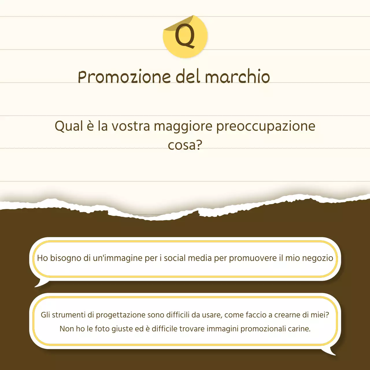 Una semplice presentazione di prodotto per lo storytelling in giallo e beige