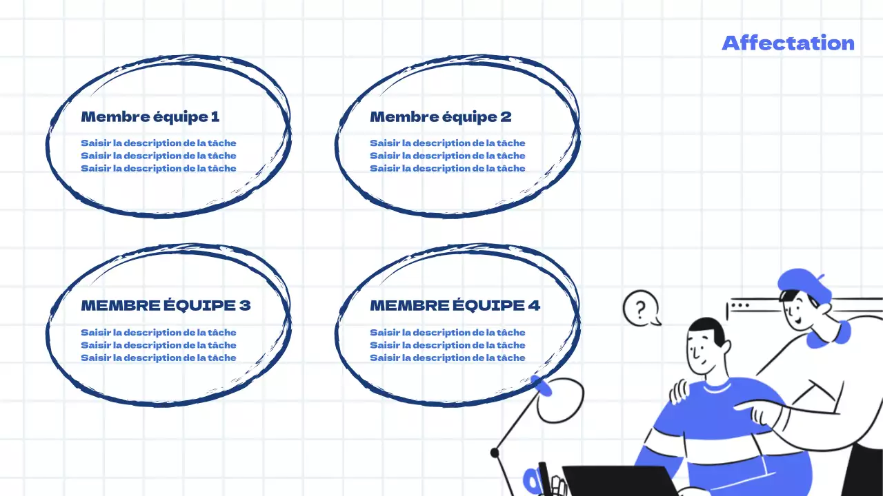 Compte rendu de réunion marketing tendance en blanc et bleu clair