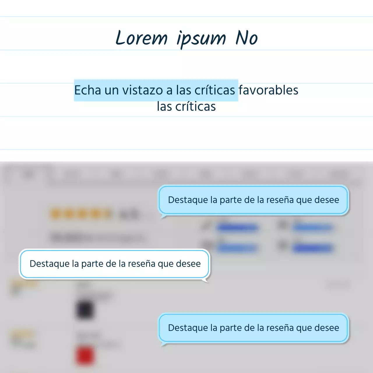 Un briefing de producto narrativo sencillo en azul y azul claro