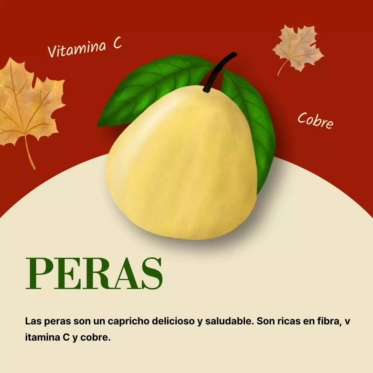 Promover la fruta sencilla y de temporada en rojo