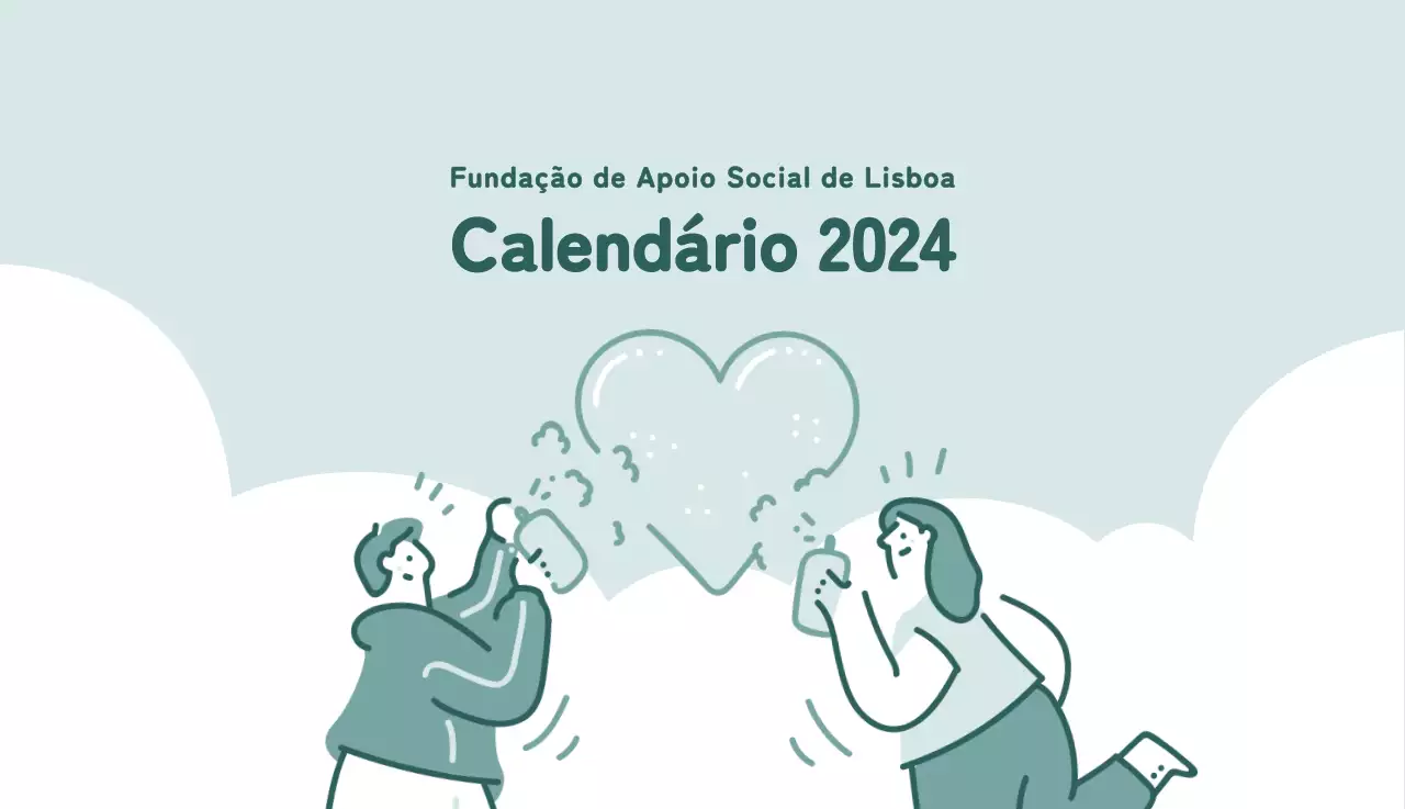 Um calendário com ilustrações coloridas e emotivas
