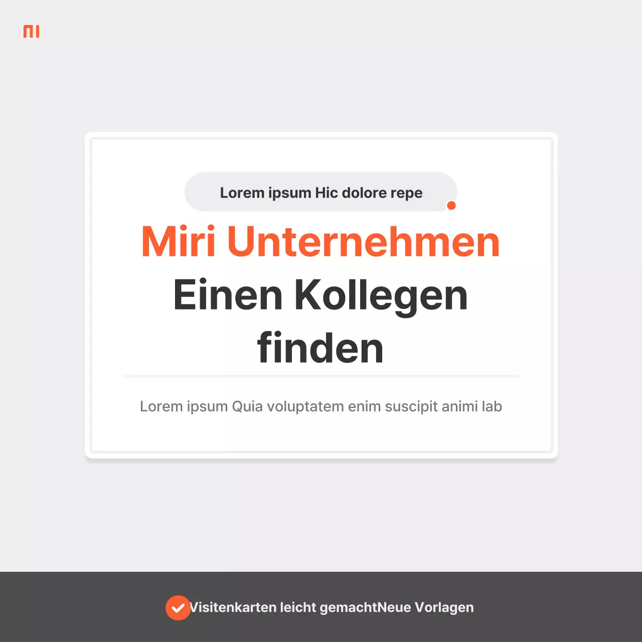 Eine einfache Stellenanzeige eines Unternehmens in Rot und Grau