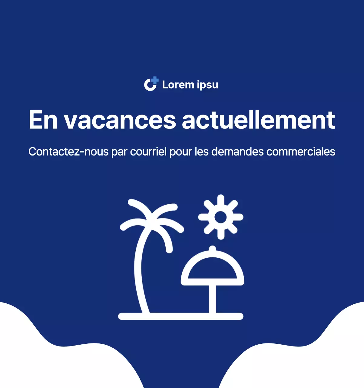 Calendrier simple avec des illustrations épurées en bleu