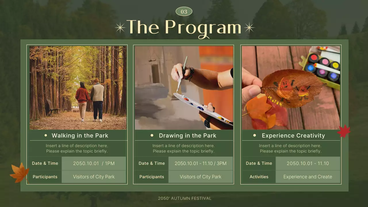 Green Rustic Festival Guide Presentation