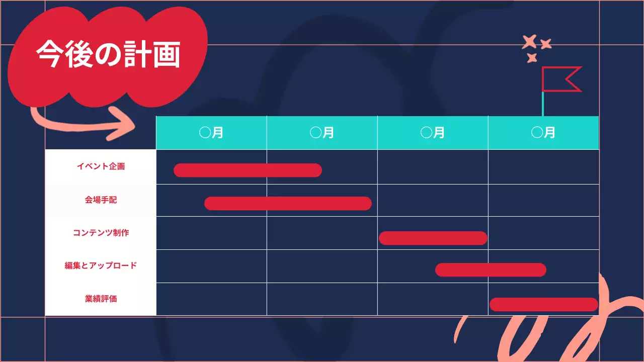 赤 ポップ マーケティング 企画書 プレゼンテーション