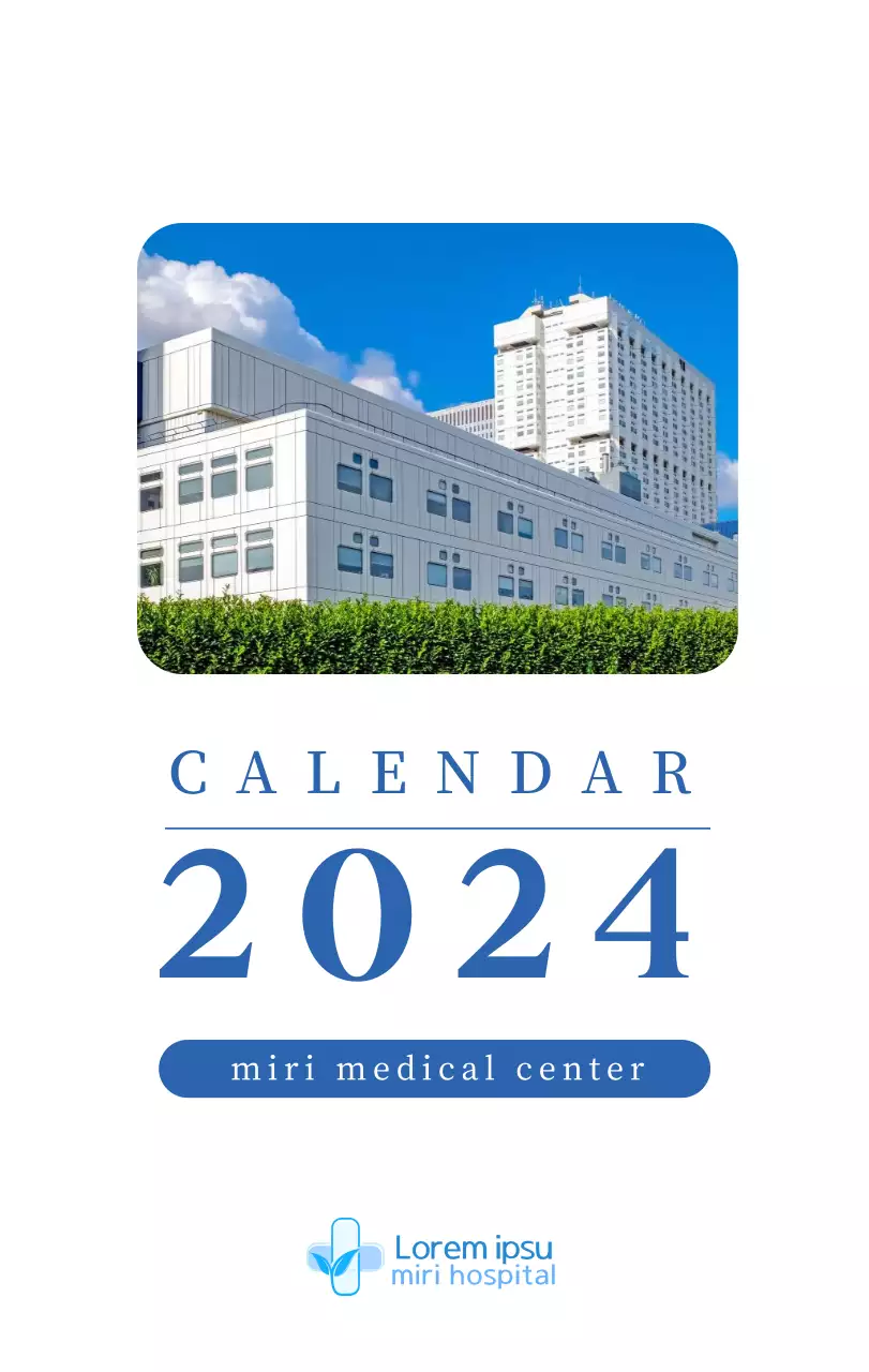 Hospital calendar with seasonal landscape photos