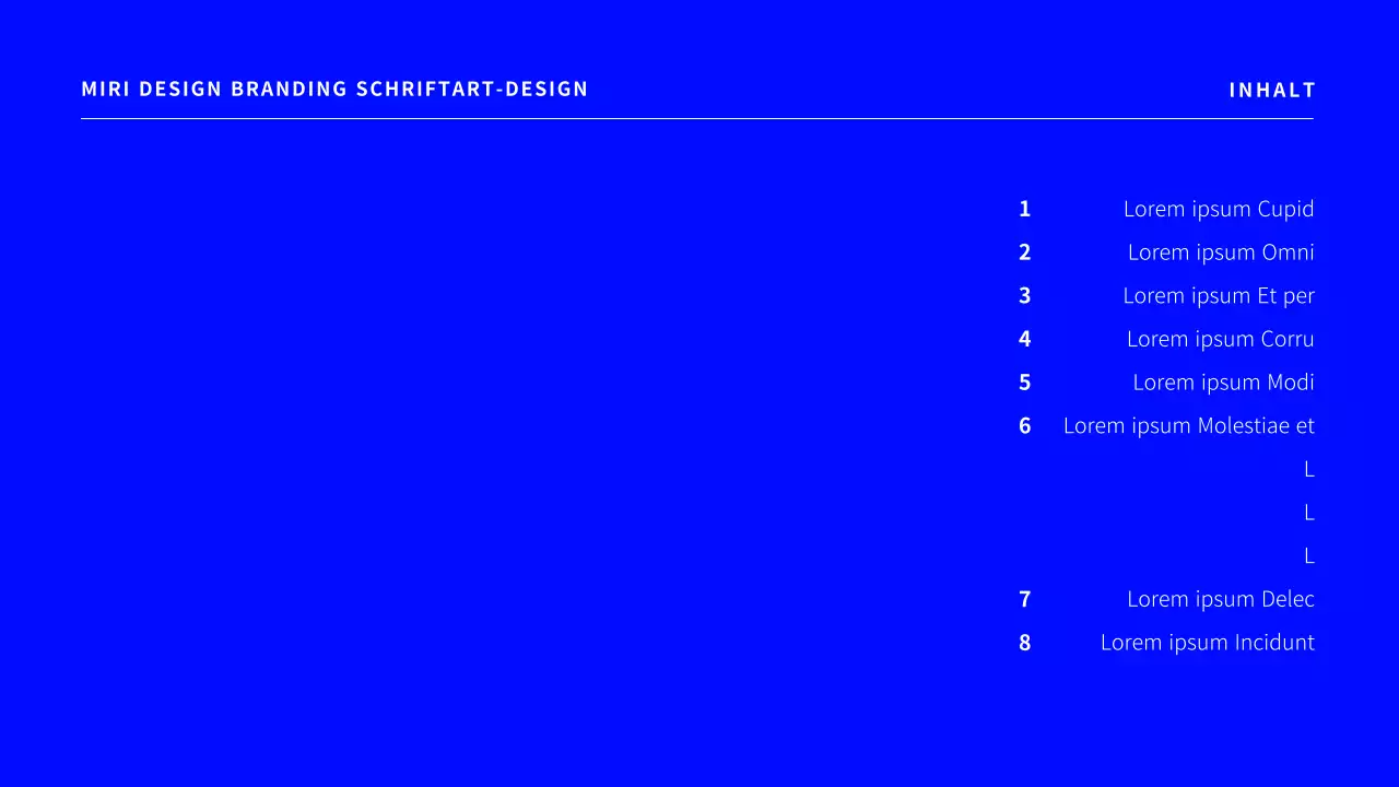 Ein einfacher Branding-Schriftentwurfsvorschlag in Blau.