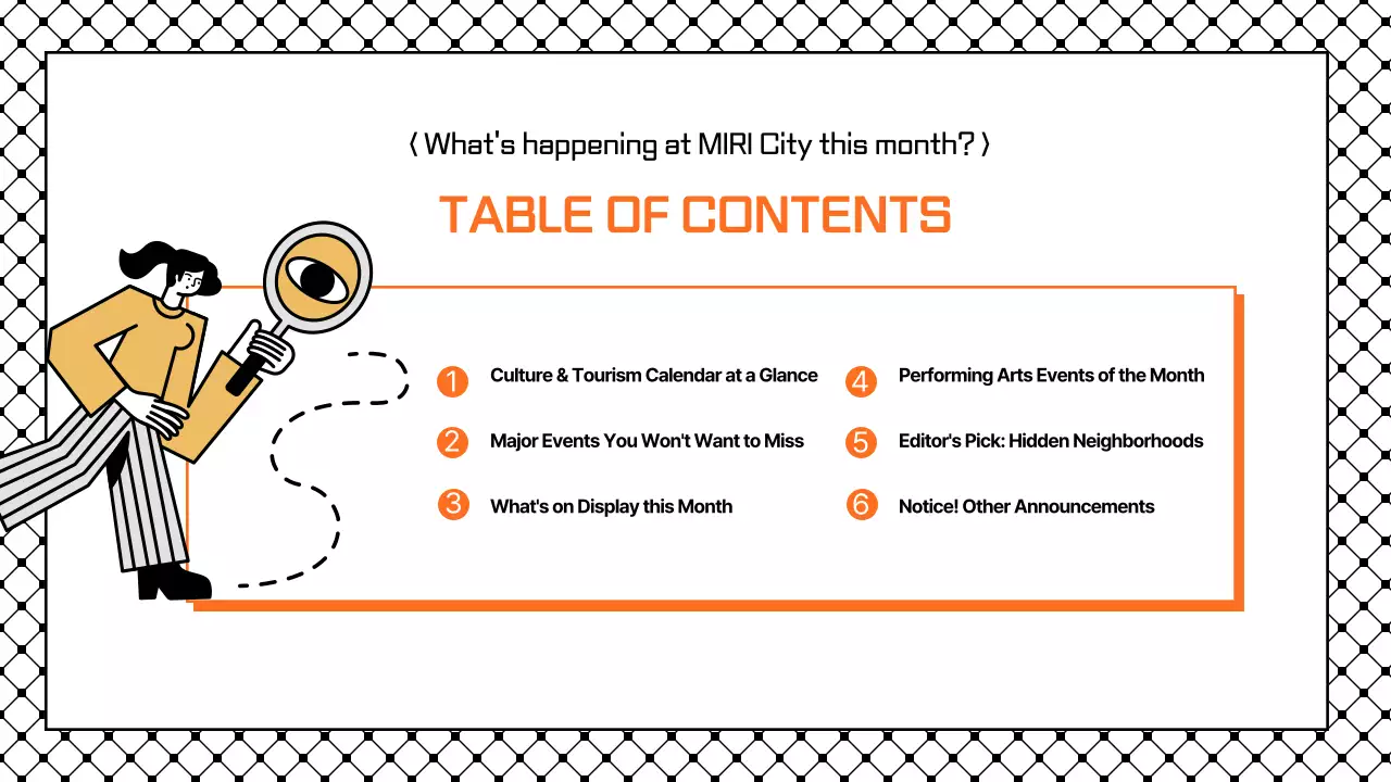 Orange Modern Tourism Newsletter Presentation