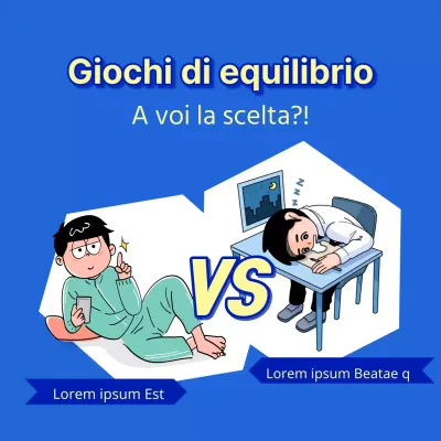 Pubblicità del gioco di equilibrio delle bottiglie blu e gialle