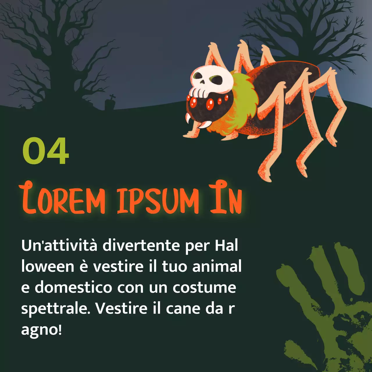 Vi presentiamo il costume di Halloween fantascientifico verde e arancione