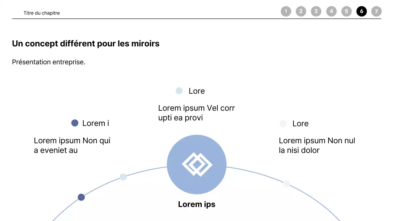 Profil d'entreprise de réunion moderne en bleu