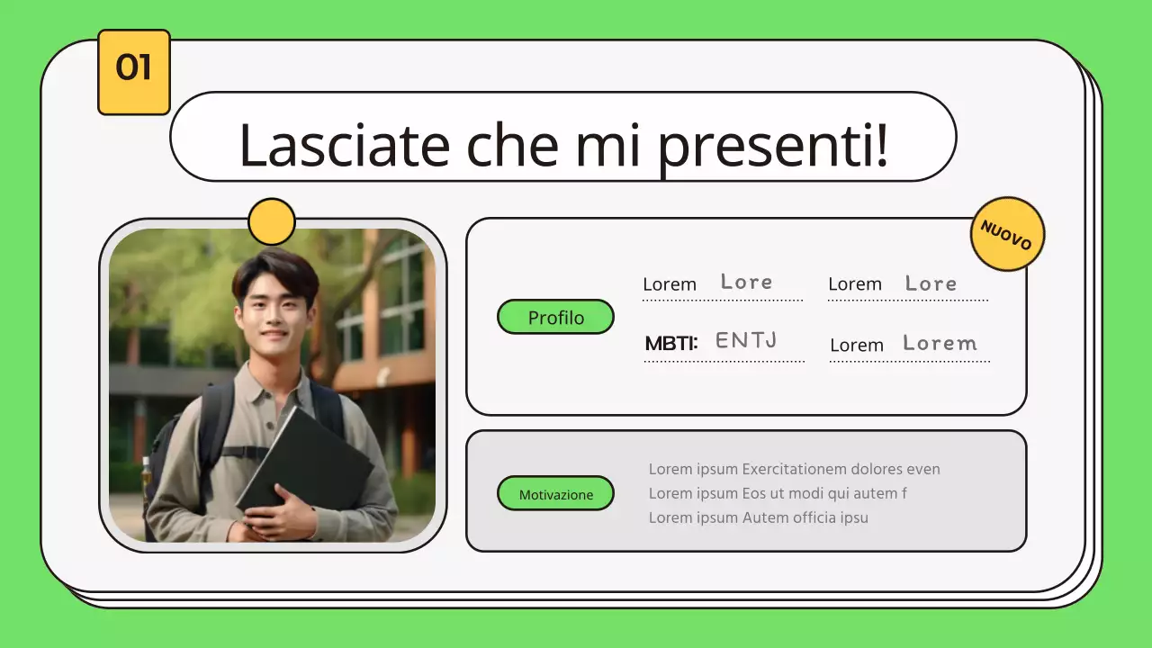 Una lettera di presentazione kitsch per nuove assunzioni in giallo e chartreuse