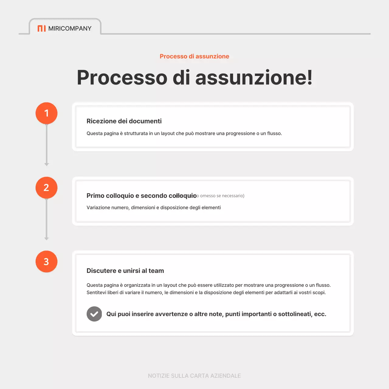 Un semplice annuncio di lavoro aziendale in rosso e grigio