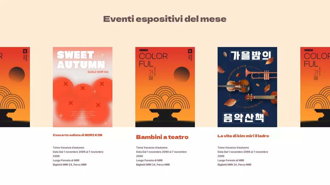 Promuovere una semplice newsletter turistica locale con accenti arancioni