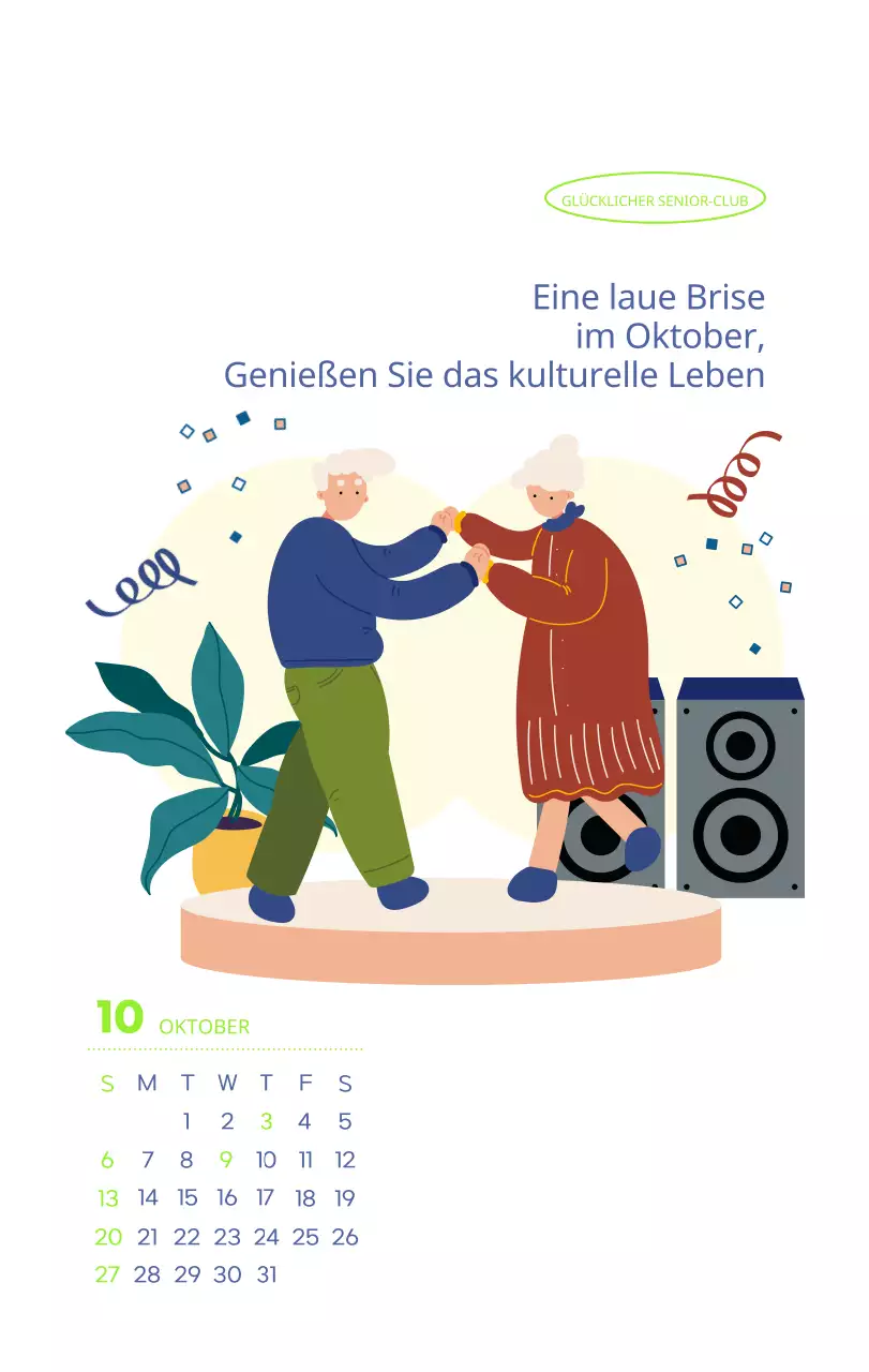 Arbeitskalender mit schönen Illustrationen