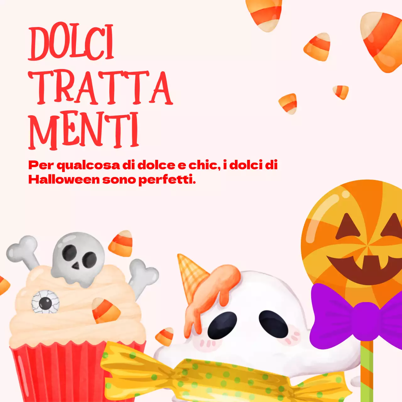 Promuovere costumi di Halloween di tendenza in bianco e arancione