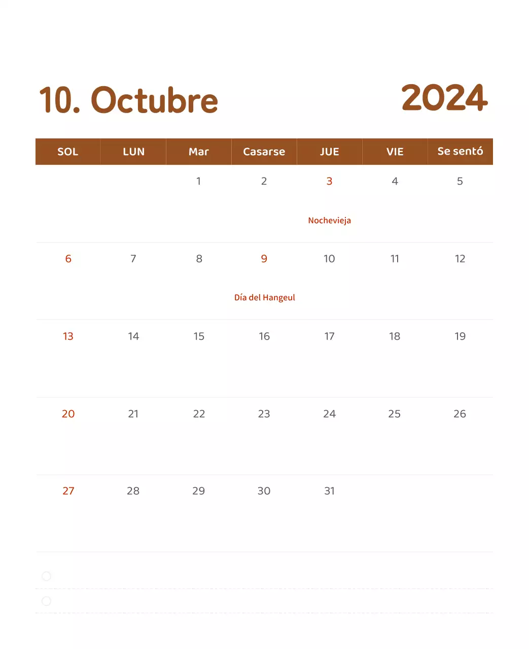 Un calendario con ilustraciones llenas de color y emoción