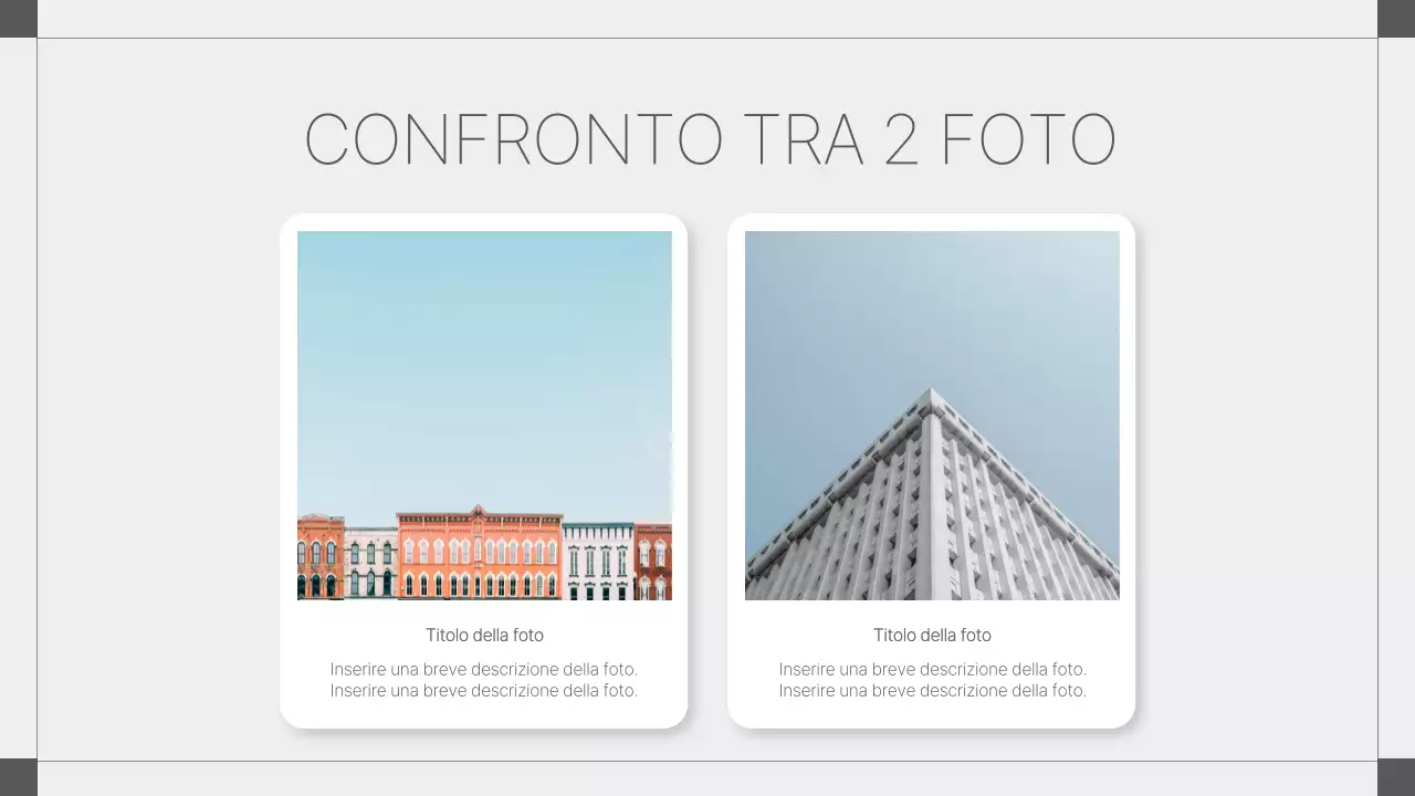 Proposta di collage di foto geometriche in bianco e blu