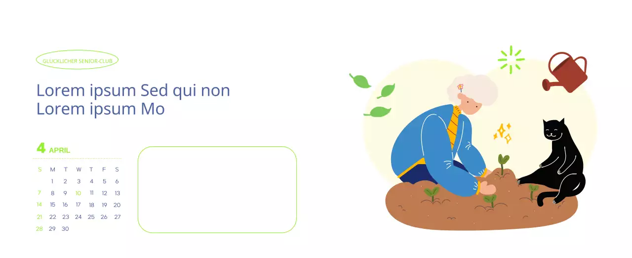 Arbeitskalender mit schönen Illustrationen