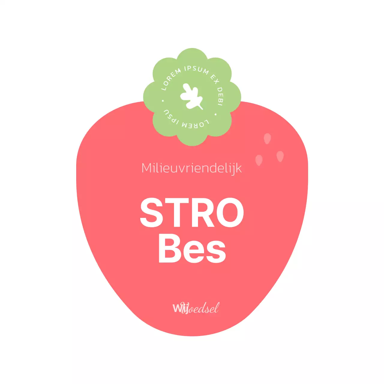 Ontwerp een pastelkleurig, mooi etiket voor aardbeiendruivenverpakkingen