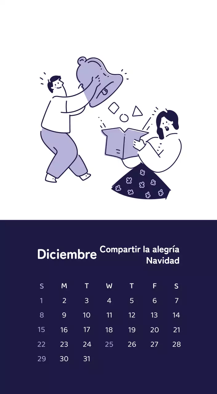 Un calendario con ilustraciones llenas de color y emoción