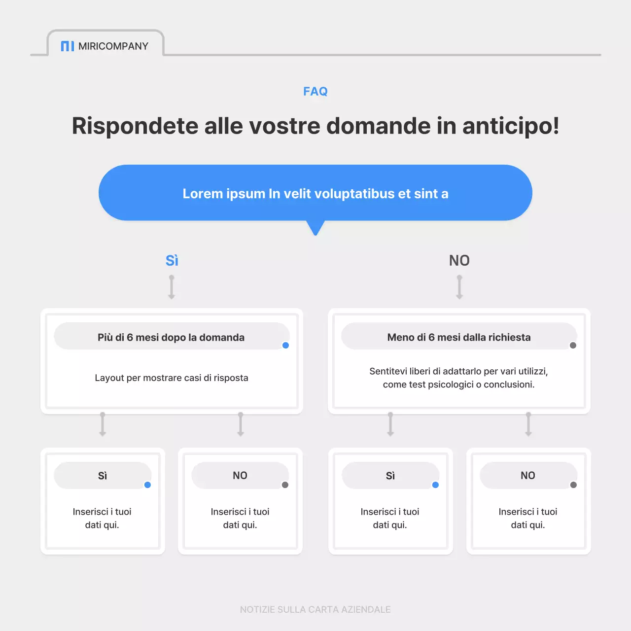 Un semplice annuncio di lavoro aziendale in blu e grigio