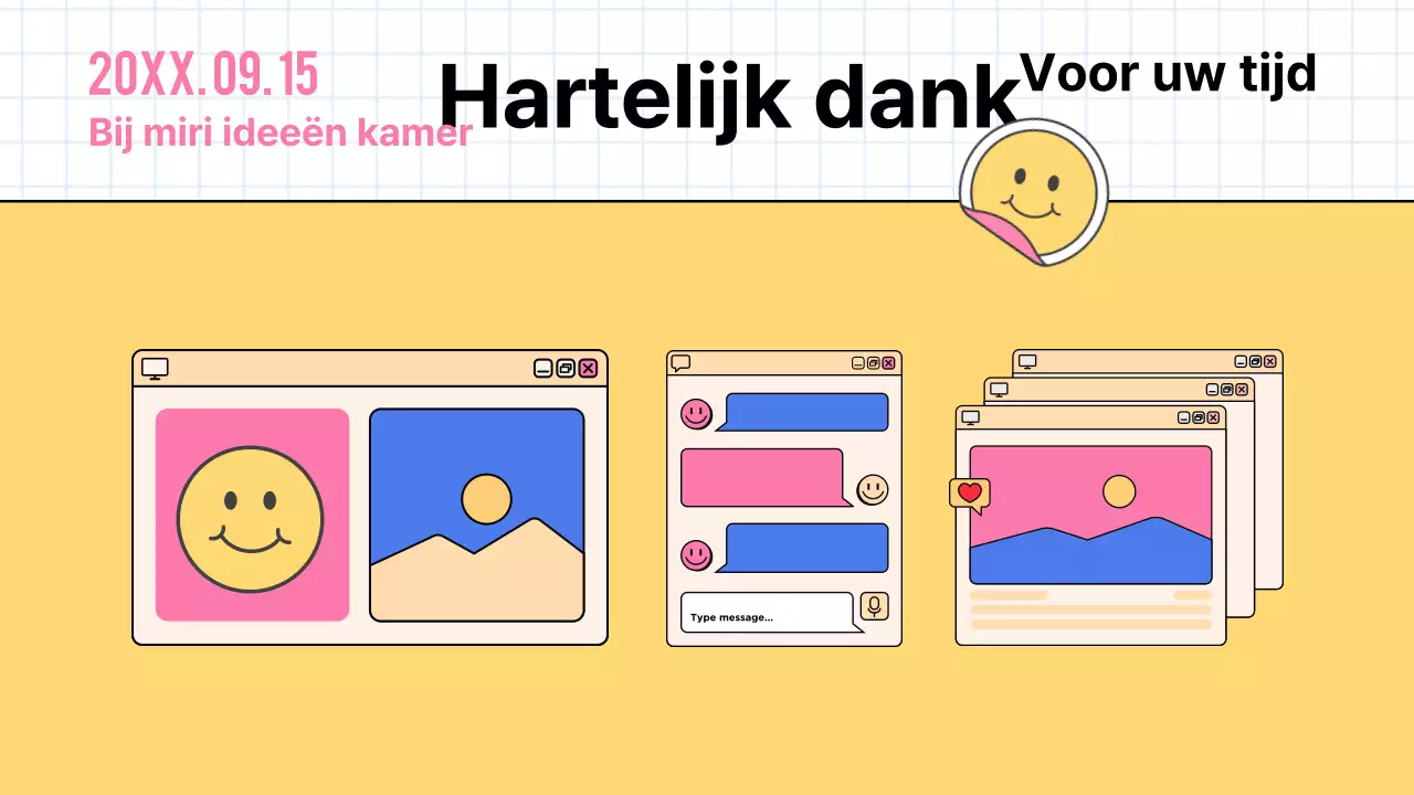 Trendy marketingnotulenrapport in geel en wit