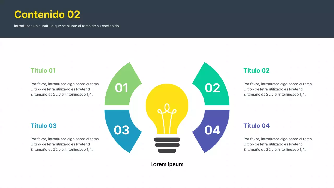 Propuesta de idea moderna en amarillo y gris