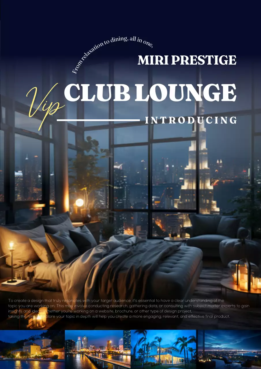 네이비 럭셔리 클럽 프로모션 포스터