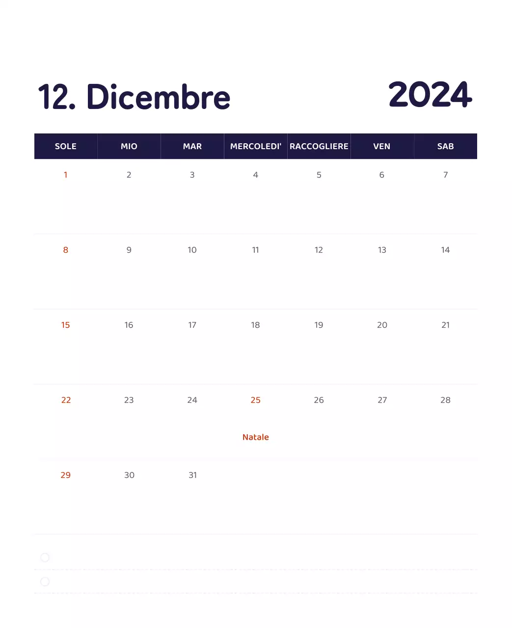 Un calendario con illustrazioni colorate ed emozionali