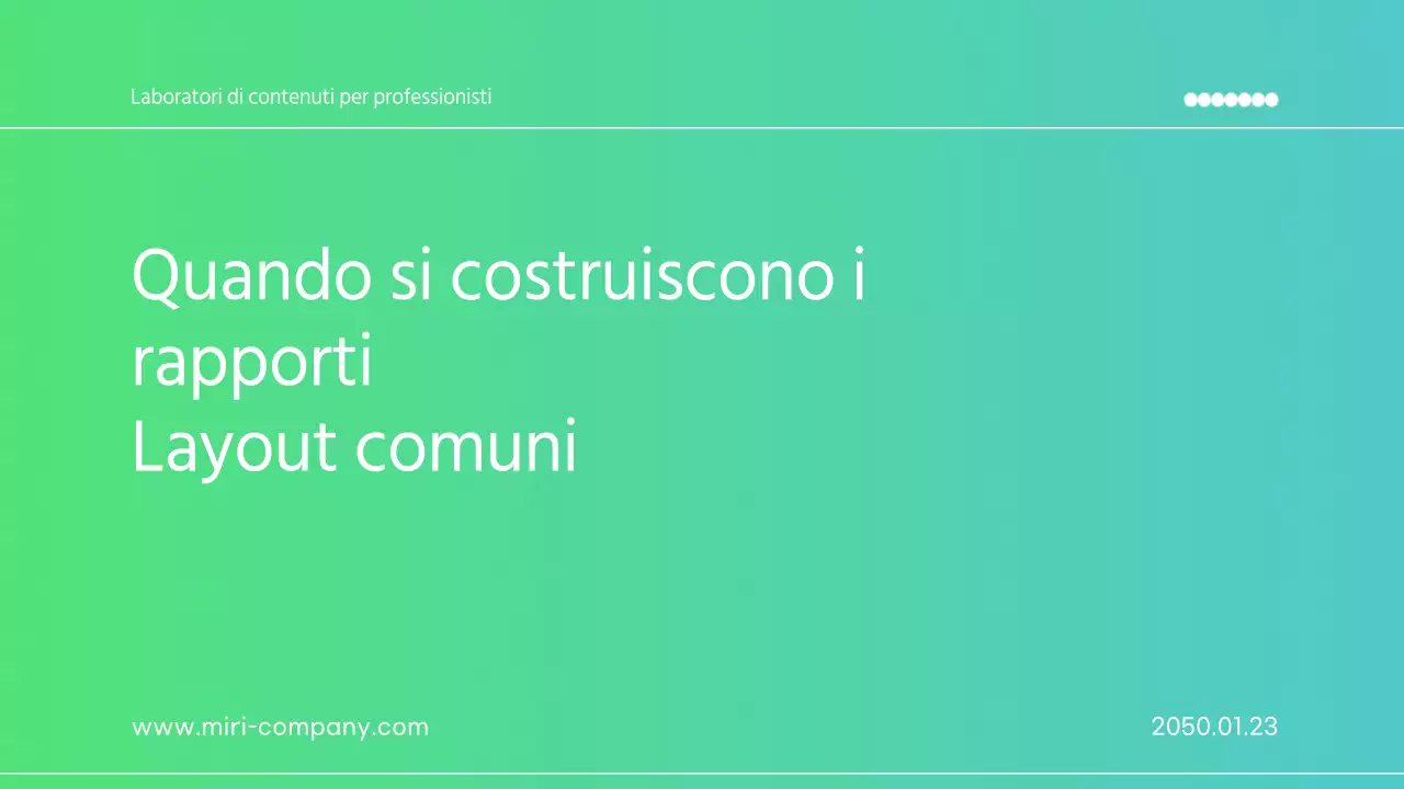 Una varietà di layout in un'elegante combinazione di colori menta e beige.