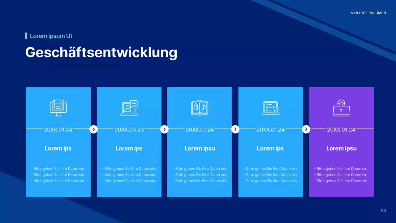 Ein einfacher blauer und mintfarbener Performance-Share-Sitzungsbericht