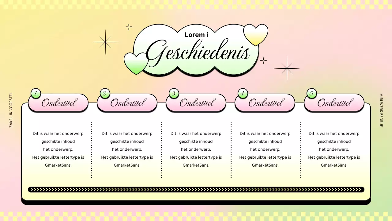 Trendy zakelijke rapporten in roze en geel