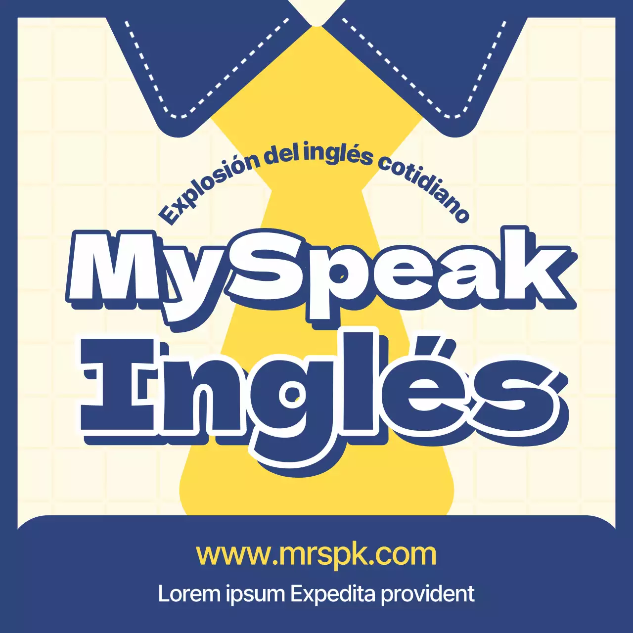  Un plan de negocios kitsch en inglés con fondo amarillo