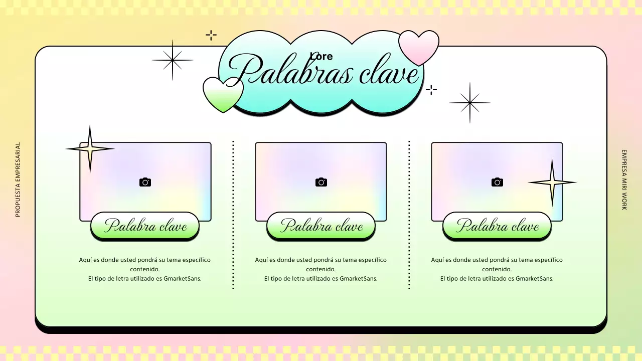 Informes empresariales de moda en rosa y amarillo