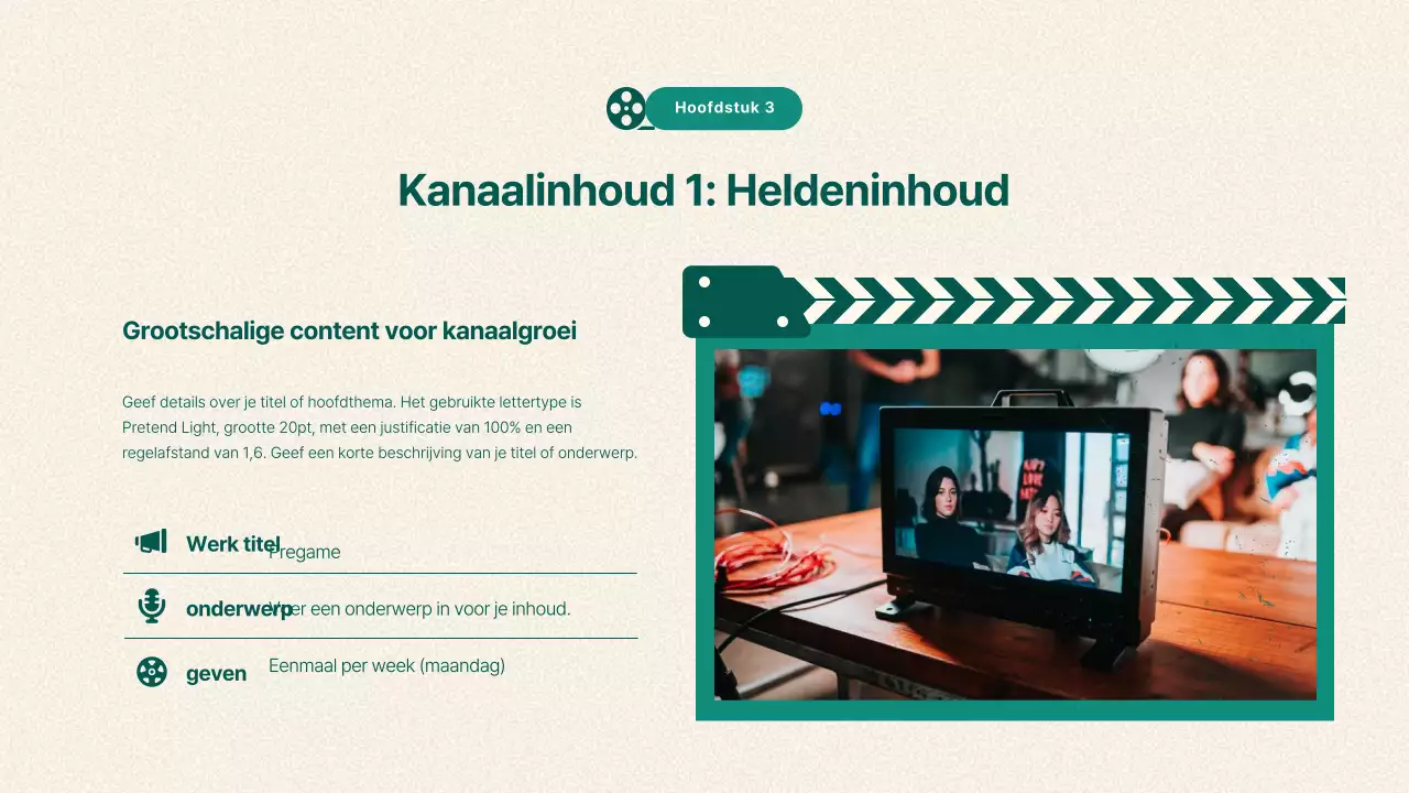 Vintage video-inhoud in groen en beige