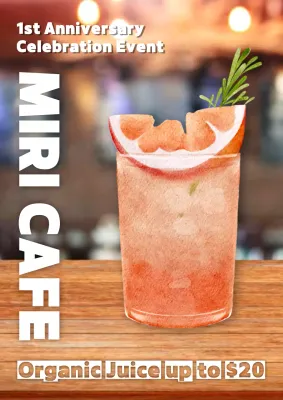 Orange Artistic Cafe Promotion Poster