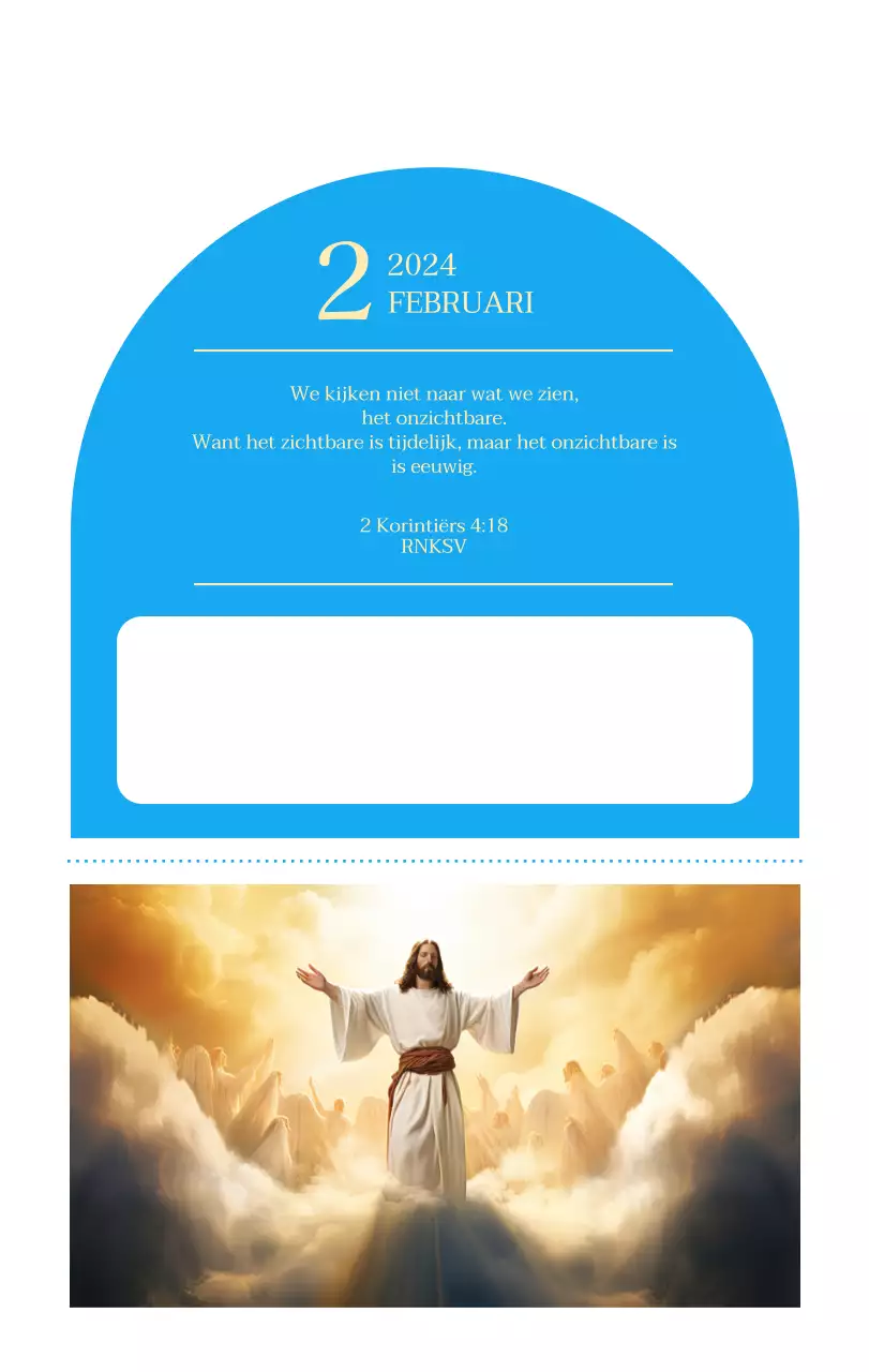 Blauw modern concept kerkkalender