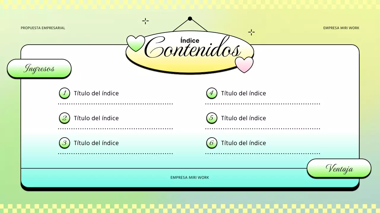 Informes empresariales de moda en rosa y amarillo