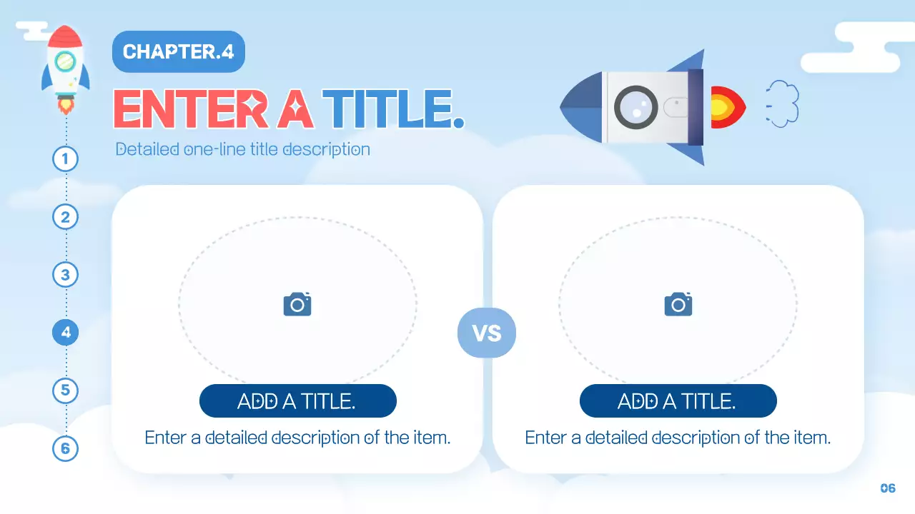 블루 모던 로켓 프리젠테이션