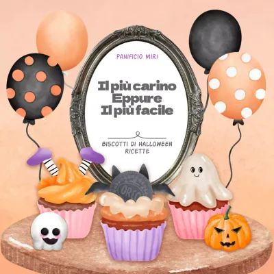 Promuovere biscotti di Halloween kitsch in arancione e nero