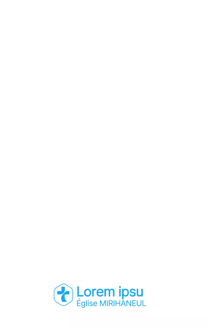 Calendrier d'église moderne bleu